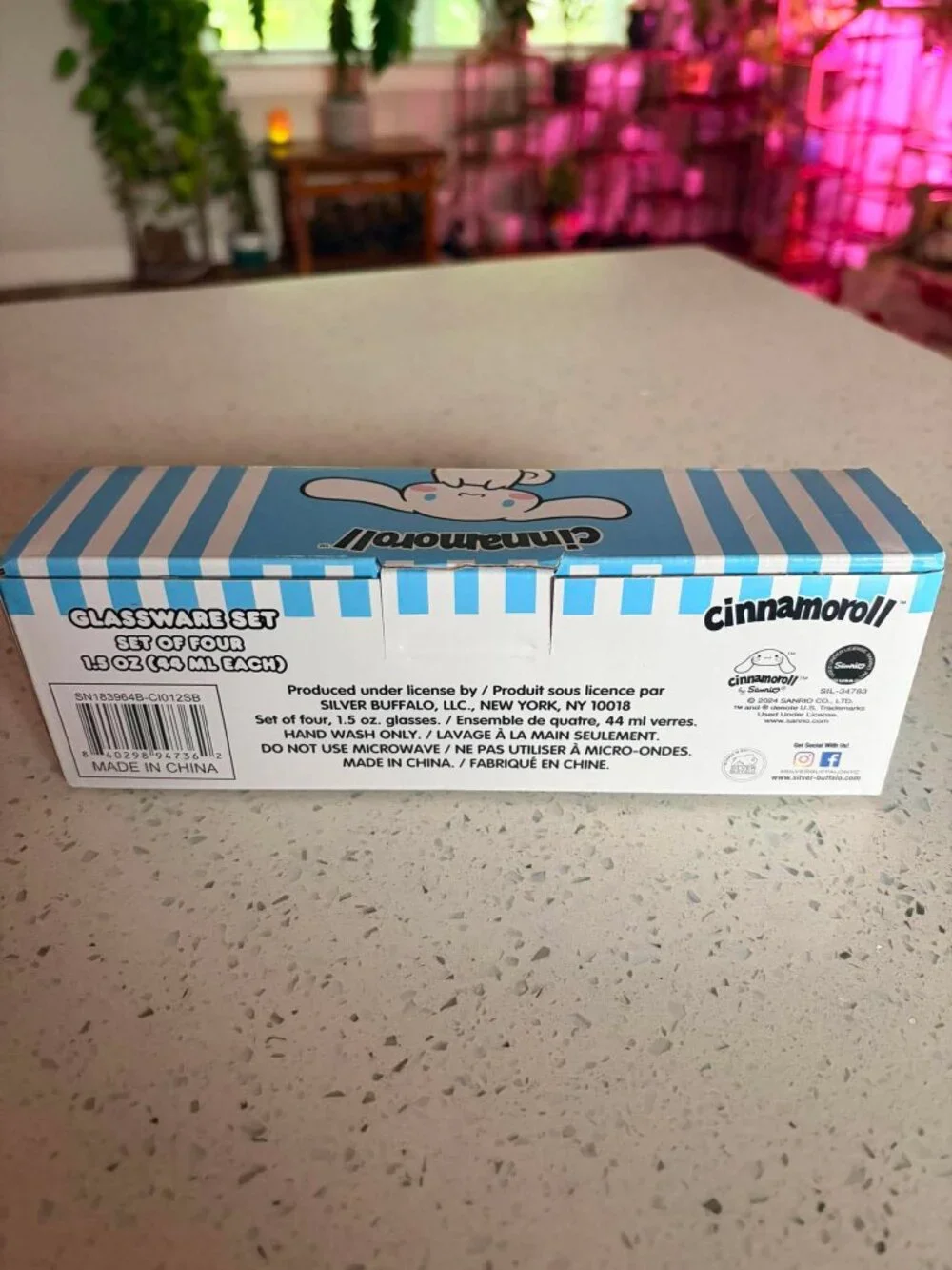 Sanrio Cinnamoroll Shot Glass Set of 4 Boxed 1.5 oz Collectible Glassware NEW